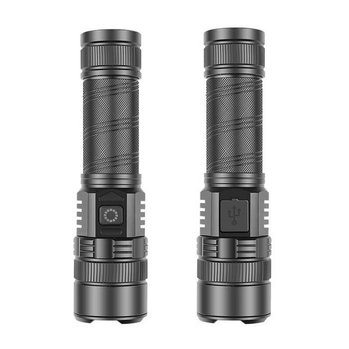P70 Powerful Extremely Bright 3 Modes + Zomable LED Flashlight USB Rechargeable LED Torch Lantern 26
