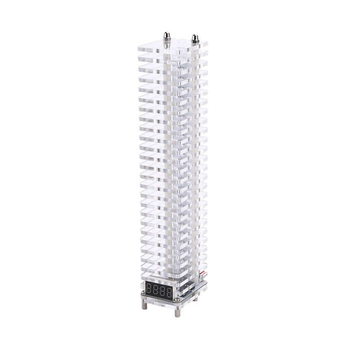 Unsoldered Version - TWE-24 VU Meter Tower DIY Kit LED Music Spectrum 24H/12H Time Format Colorful V