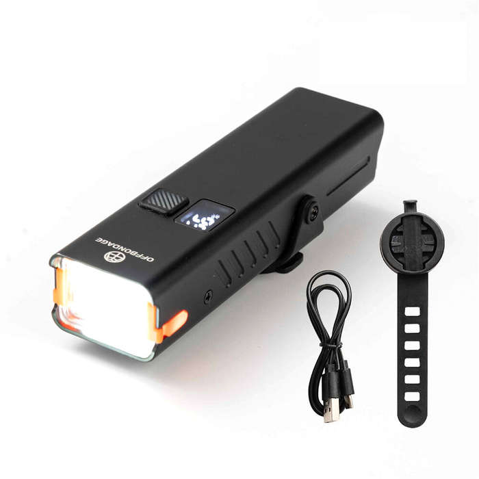 B19 - OFFBONDAGE 350LM Bicycle Headlight Digital Display Power Lightweight Waterproof Aluminum Alloy