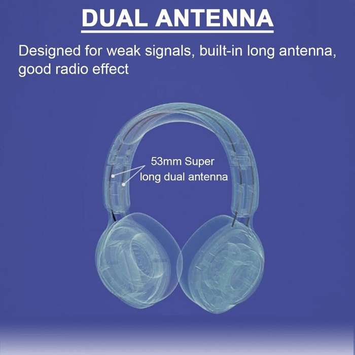 Retekes TR104 FM Headset Radio Headphone Receiver LED Display Foldable for Meeting Train Church Tran