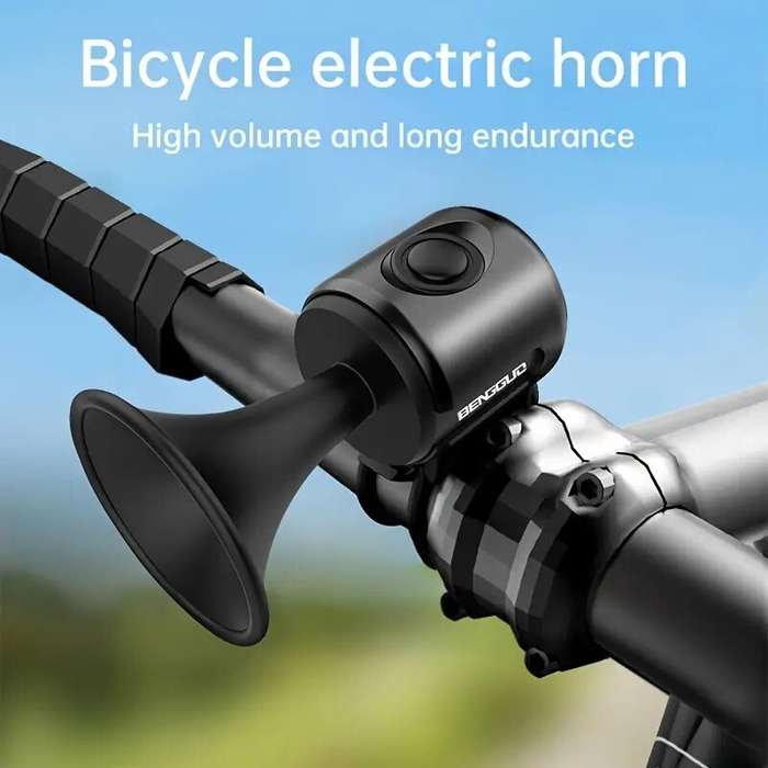 Black Red - Bike Electronic Loud Horn Bicycle 120 db Warning Safety Electric Bell Bike Siren Bicycle