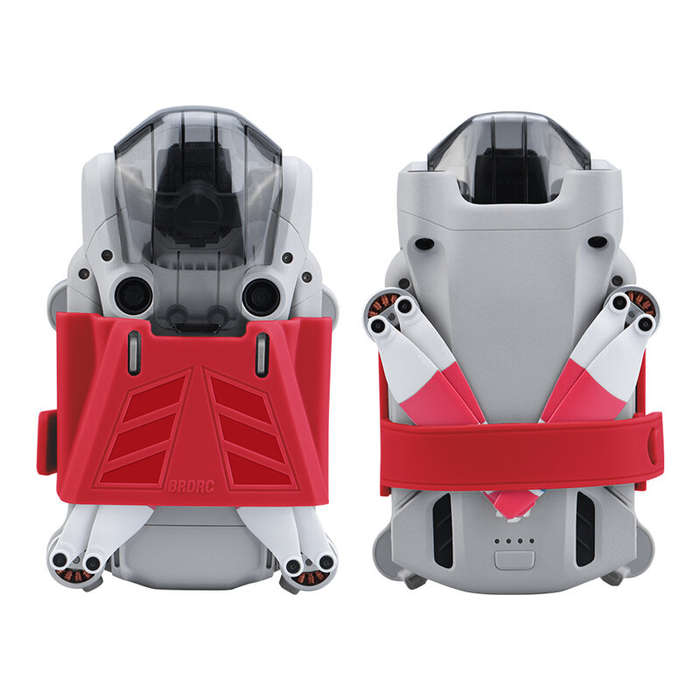 Red - BRDRC Propeller Stabilizer Blade Holder Fixator Props Protective Strap Base for DJI Mini 3 PRO