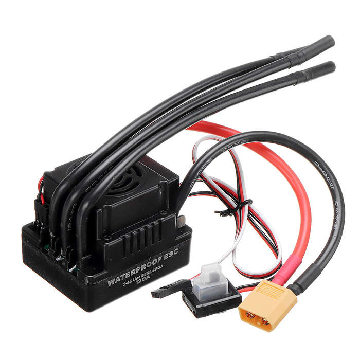 XT60 - 3650 3900KV Motor W/ 120A Brushless ESC For 1/8 1/10 RC Car Parts