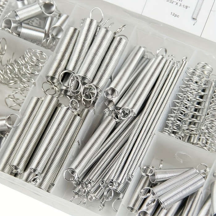 200pcs - 200pcs Spring Tool Kit with Compression Extension Springs Portable Steel Springs Assortment