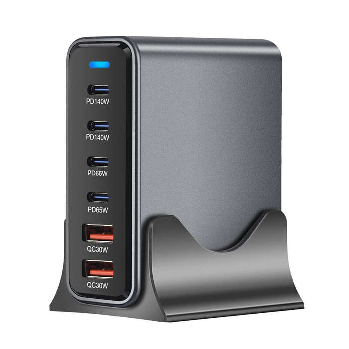 EU Plug - [GaN Tech] Bakeey YMX-470W 470W 6-Port USB PD Charger 2USB-A+4USB-C PD QC Fast Charging De