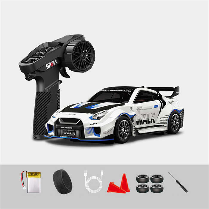 Silver - Hstar D43-02 RTR 1/43 2.4G 4WD Drift RC Car Gyro Mini Full Proportional Alloy Body Shell LE