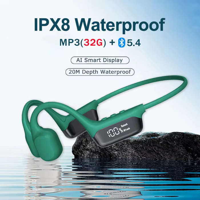 Green - S10 Bone Conduction Earphone bluetooth 5.4 Earbuds DT5.0 Directional Sound Two-way Acoustic