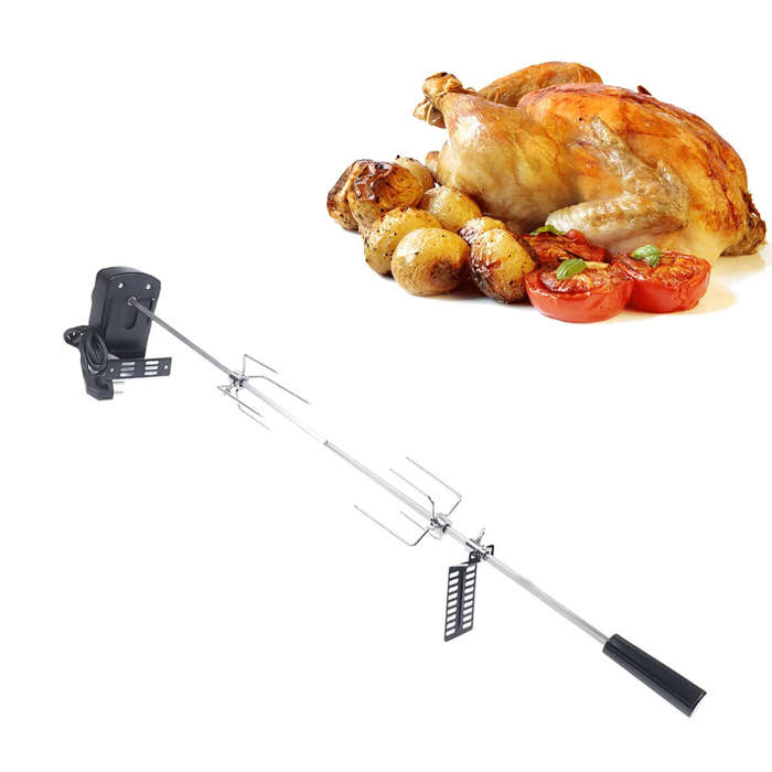 Silver - Stainless Steel Electric Barbecue Grill Barbecue Supplies Household BBQ Grill Barbecue Tool