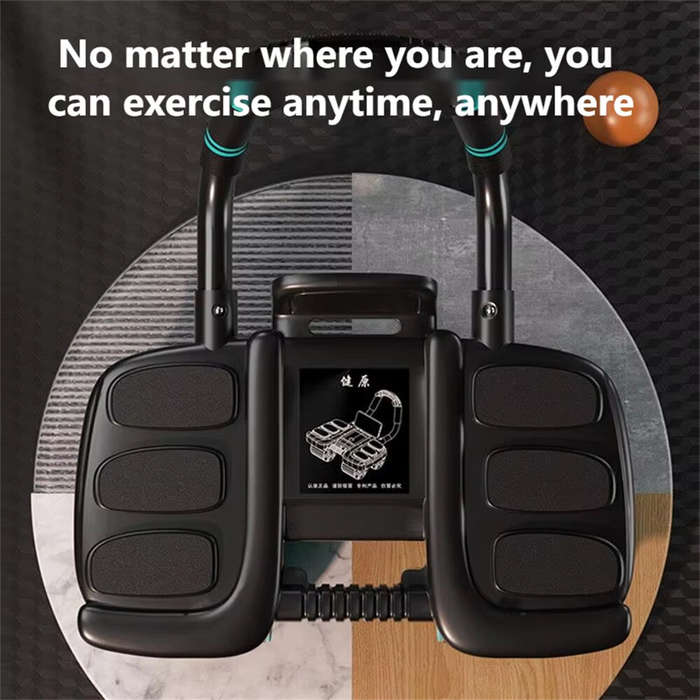 Orange - Bominfit 4 Wheel 6 Elbow Support Smart Brakes Abdominal Exerciser with Phone Holder Auto Si