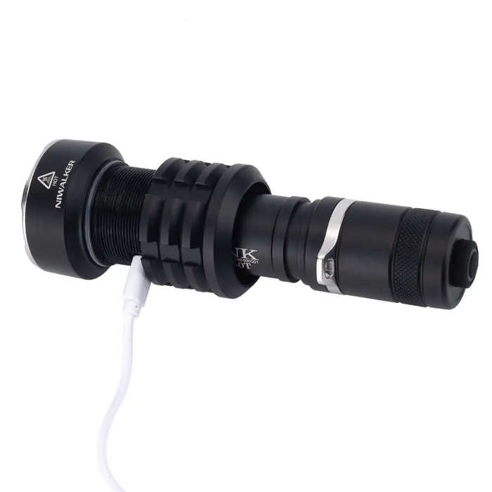 Green - Niwalker N70T 3500LM Tactical Flashlight 300M Thrower Type-C 21700 Battery Rechargeable Tact