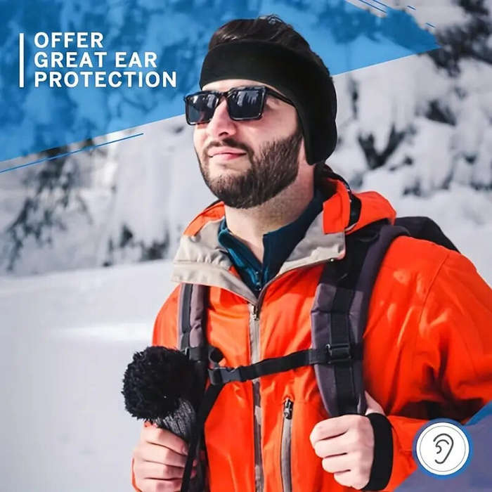 Black - XANES Winter Warm Ear Cover Headband Warm Cold Head Cover Ear Muffs for Men Women Outdoor Sk