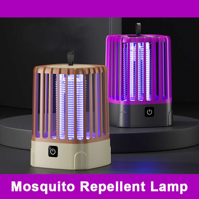 Purple - Portable Electric Mosquito Killer Lamp Household Mini Mosquito Zapper Lamp USB Rechargeable