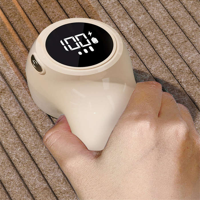 Purple - Tevorex USB Rechargeable Electric Lint Remover With Intelligent Digital Display,Clothes Sha