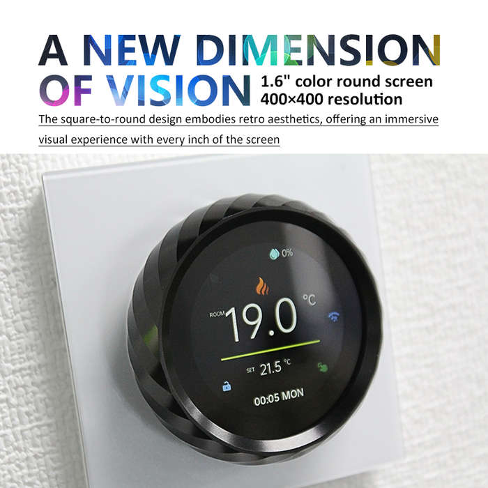 White - BECA 5A WiFi Smart Knob Thermostat Waterlgas Boiler Touch Screen App Voice Control with Alex