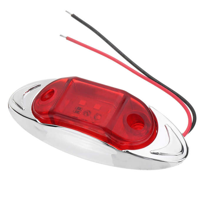 Red - LED Side Marker Indicator Lights Clearance Lamp DC 24V for Truck Trailer Bus