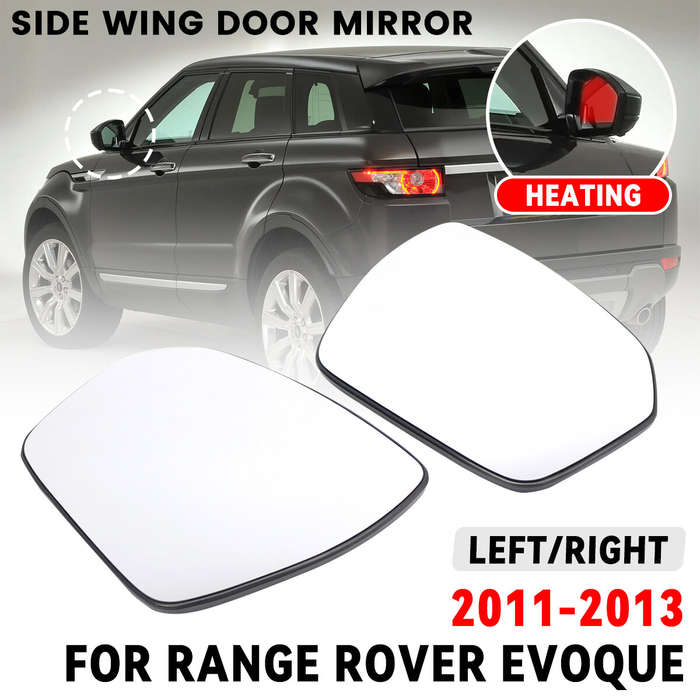 Left - Left / Right Side Wing Door Mirror Glass with Heating Function For Range Rover Evoque 2011-20