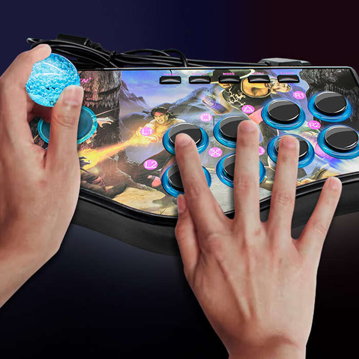1# - NJP308 USB Arcade Fight Stick Streets Fighting Joystick Gamepad Controller for PS3 PC Android U