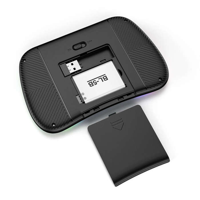 Black - M9 BT&2.4G Mini Wireless Keyboard 7-color Backlit Type-C Voice IR Learning Air Mouse Remote