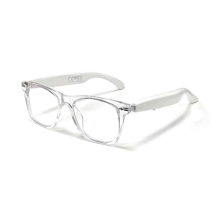 White Frame-Anti Blue Light - F16 AI Smart bluetooth 5.4 Glasses Real Time Translation 100 Languages