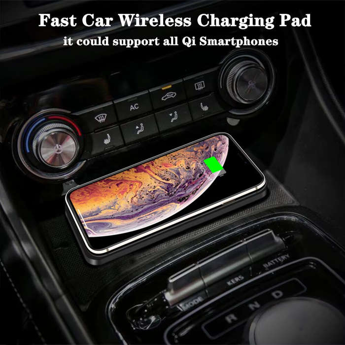 Type-C Port - 15W Car Wireless Charger Fast Wireless Car Charger Silicone Pad Stand for Smart Phones