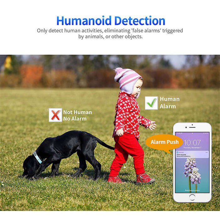 EU Plug - Srihome SH042 1080P Smart Mini WiFi IP Camera 2MP PTZ Color Night Vision Human Detection T