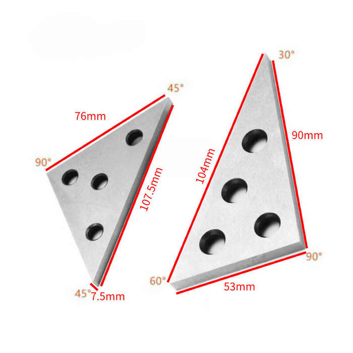A - 2PCS Solid Angle Plates Set 30-60-90 & 45-45-90 Degrees Precision +/- 20 Seconds Machinist Tool