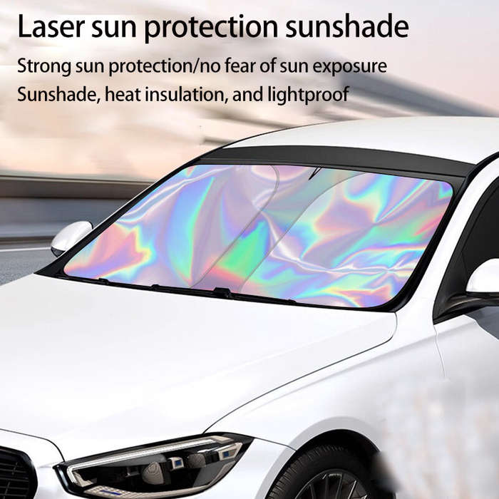 L - RedrRover 3 Layer Laser Sun Protection Shade Sunshade Privacy Curtain Car Front Windshield Heat