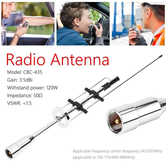 New Dual Band Antenna CBC-435 UHF VHF 145/435MHz Outdoor Personal Car Parts Decoration for Mobile Ra