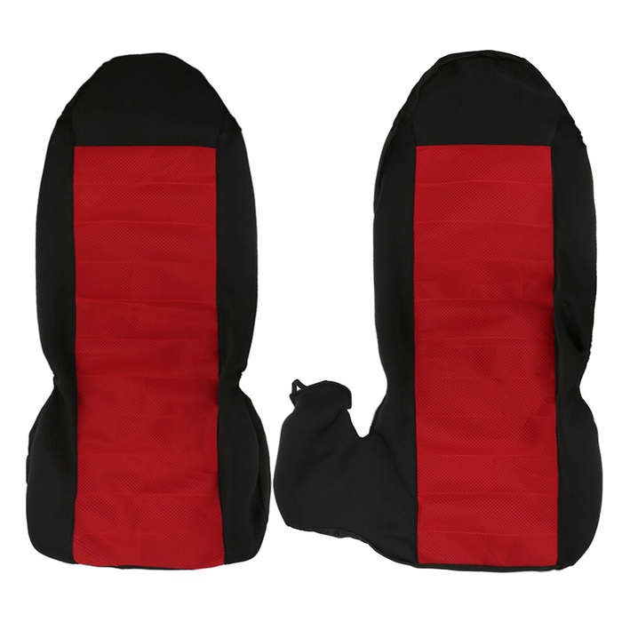 Grey - 2pc Front Car Seat Covers Center For Ford Ranger 60/40 HIGH BACK 2004-2012