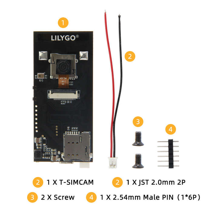 LILYGO T-SIMCAM ESP32-S3 CAM Development Board WiFi Bluetooth 5.0 Wireless Module With OV2640 Camera