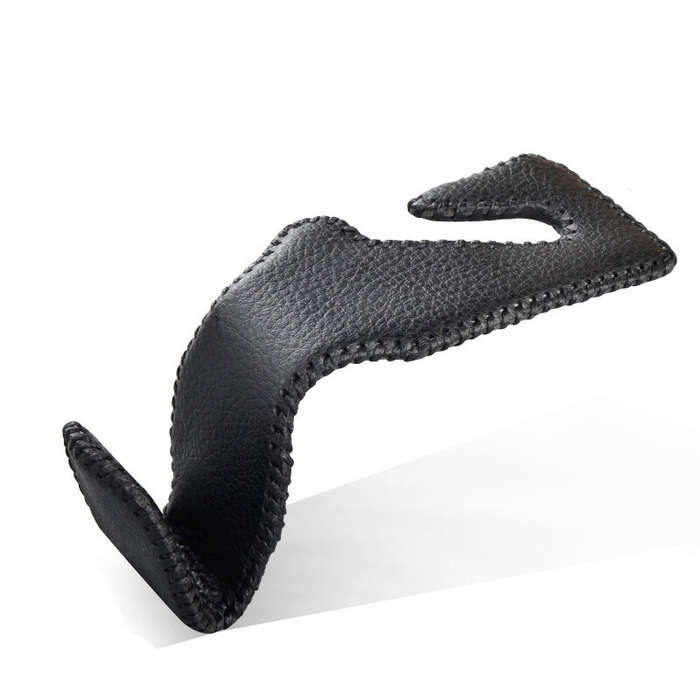 Red - Car Seat Headrest Hook Fuax Leather Hidden Rear Hanging Rack Storage Rack Storage Bag Rear Lug