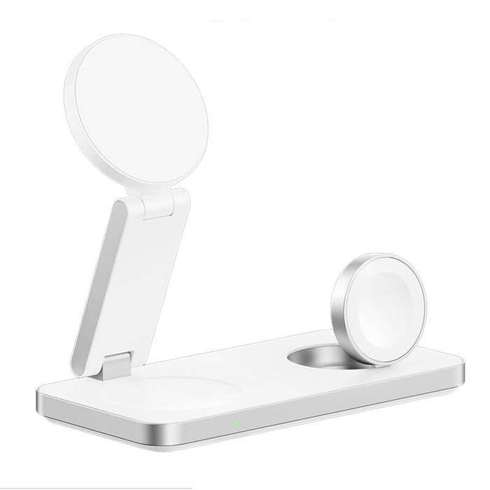 Black - 15W Magnetic Foldable Wireless Charger Fast Wireless Charging Stand for Smart Phones for iPh