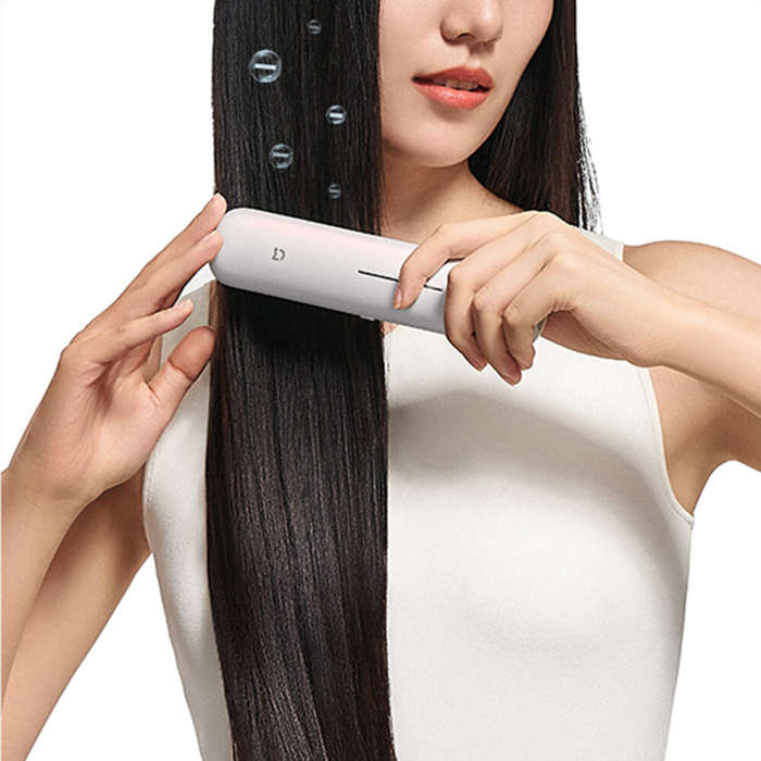 White - XIAOMI Mijia Wireless Straight Hair Comb Negative Ion Adjustable Temperature Lightweight Por
