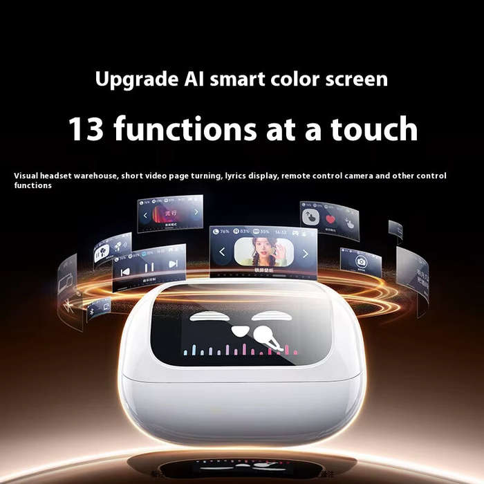 White - UGreen HiTune S6 Magic Earclips Earbuds Wireless bluetooth 5.4 Earphone LED Display 12mm Dri