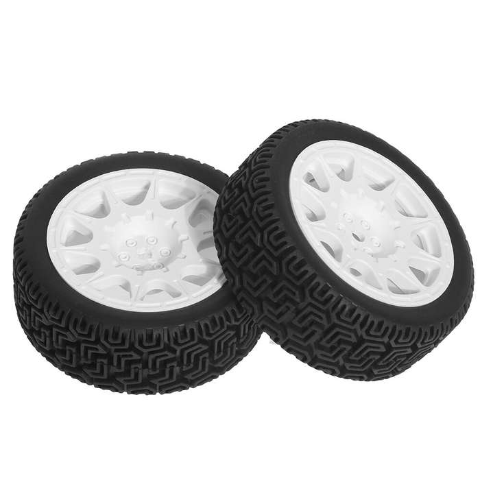 4pcs 68mm Flat Sports Rally Wheel Tires for 1:10 Tamiya XV02 Labyrinth Tire LC PTG Off-road 94123 Ky