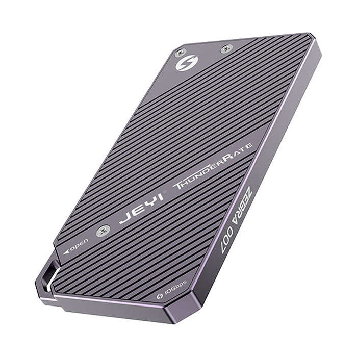 JEYI 007 Dual Protocol SSD Enclosure M.2 NVME/SATA 10Gbps Portable Hard Drive Enclosure for 2280 Har