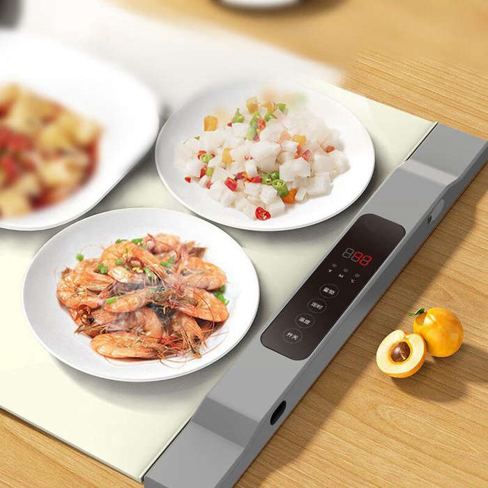 EU Plug - 300W Electric Folding Food Warmer Table Mat Soft Roll Storage Keep Dishes Warm Heating Tab