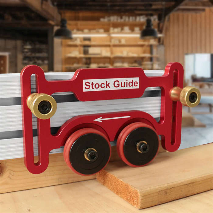 Red - One Way Bearing Roller Featherboard Feather Board Stock Guide for Table Saw Router Tables Band