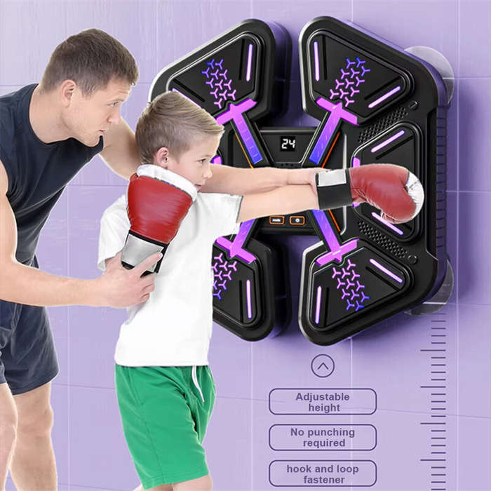 Black 6 Target - KALOAD Smart Music Bluetooth Boxing Machine Adult Children Sports Fitness Boxing Tr