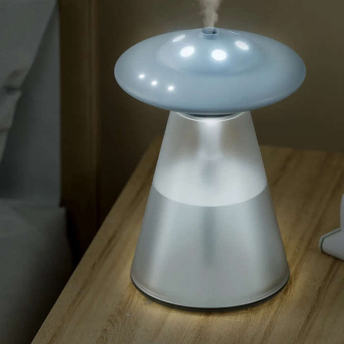 Green - 800ML Smart USB Charging UFO Humidifier Cordless Portable Air Humidifier Essential Oil Diffu