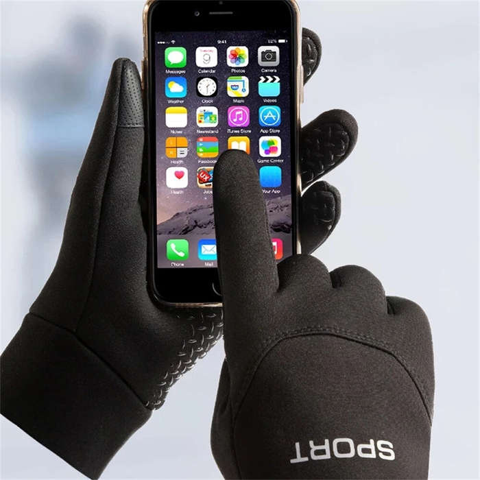 XL - TENGOO Winter Outdoor Sports Cycling Gloves Windproof Waterproof Fleece Cold-Proof Ski Finger T