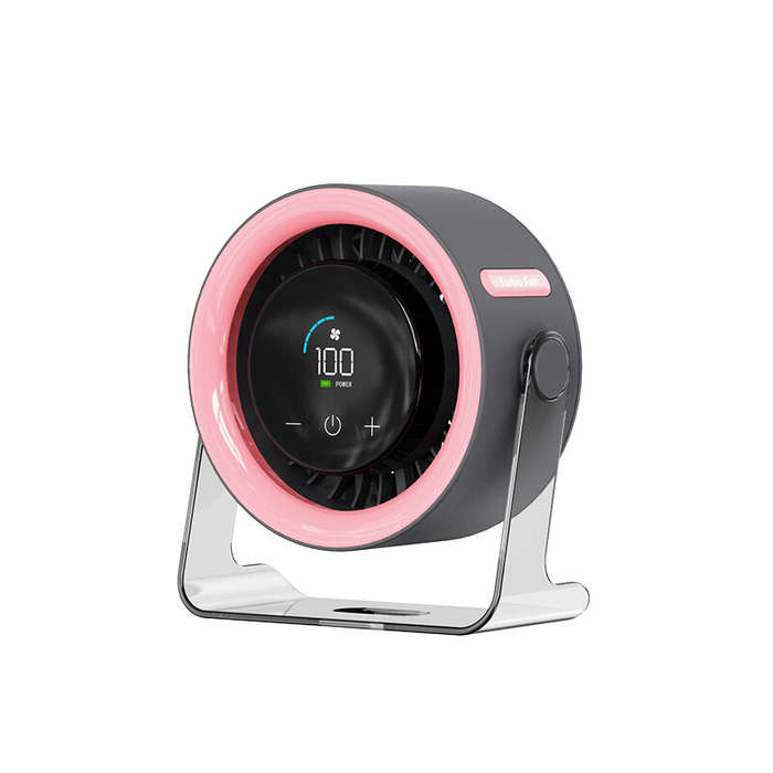 Pink - Portable Turbo Fan with Digital Display 100-Speed Mini Air Circulator for Wall Mount & Deskto
