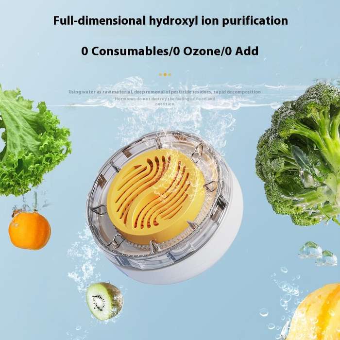Titanium Gray - Multifunctional Cordless Fruit And Vegetable Cleaning Purifier Food Cleaning Machine