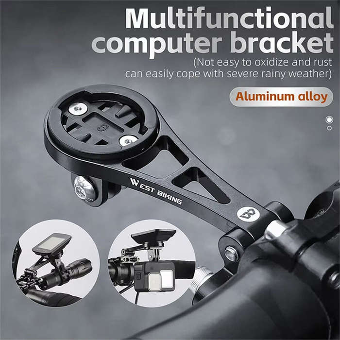 Type B - WEST BIKING Aluminum Alloy Bicycle Computer Holder Adjustable Angle Mountain Bike Headlight
