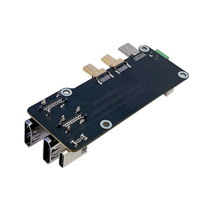 Raspberry Pi 5/4B Micro HD to HD Multifunctional Adapter Board All Ports To Pi's USB SideEasy Adapte