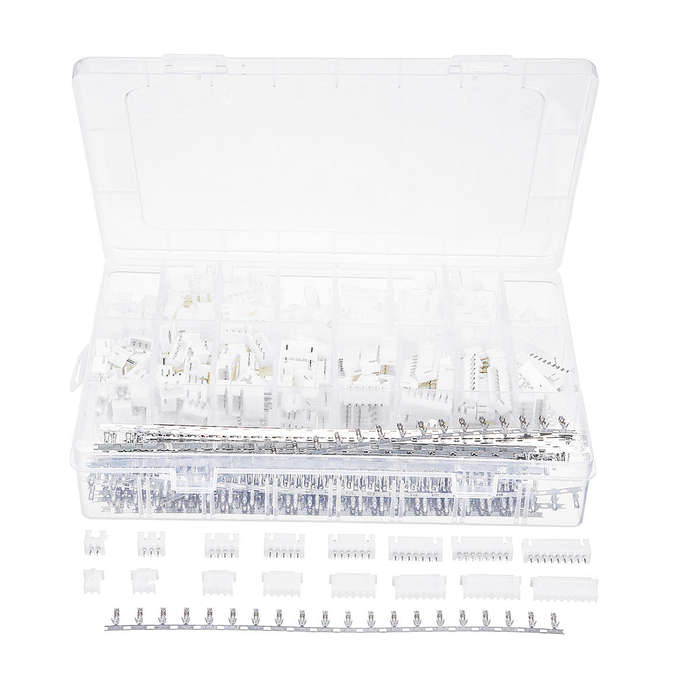 Excellway 900pcs JST-XH 2.54mm Wire Connector Terminal Kit Crimping Tool Crimper Plier Set