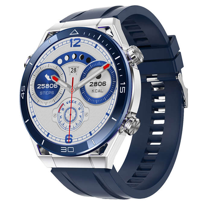 Blue Steel - DT Ultra Mate 1.5inch HD Screen bluetooth Call PPG+ECG Heart Rate Blood Oxygen Monitor