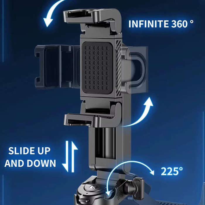 Without Filling Light - JC-25 Bluetooth Selfie Stick 360 Rotation Portable Mini 4 Leg Telescopic Sta