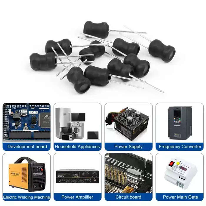 with box - 240Pcs 24 Types /Box DIP Power Inductor Assorted Kit 24Values x 10Pcs Inductance 6x8mm 2.