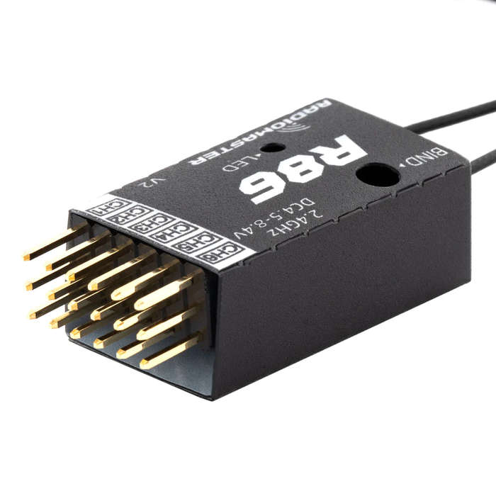 FCC Version - Radiomaster R86 V2 6CH Compatible PWM RC Receiver for Frsky D8 D16 SFHSS Radiomaster T
